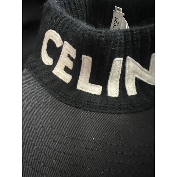 Celine Women Hat Cap Wool Angola Sun Visor Limited Edition VHTF Rare Popular Pro - Picture 3 of 10